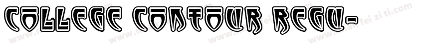 College Contour Regu字体转换